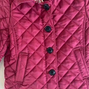 Burberry Kids Puffer Jacket in Rich Burgundy